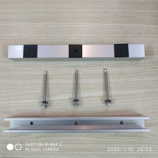 Thanh rail nhôm 30cm + 3 vít - Nhôm gắn tâm pin mặt trời