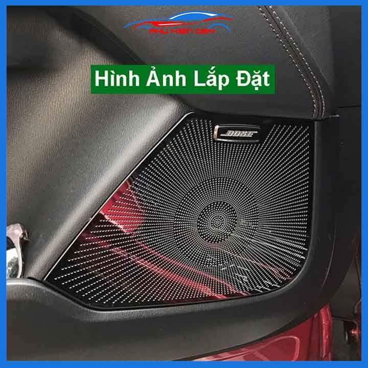 Bộ ốp màng loa vân Titan cho xe CX-8, CX8 2018-2019-2020-2021-2022 chống xước trang trí nội thất ô tô