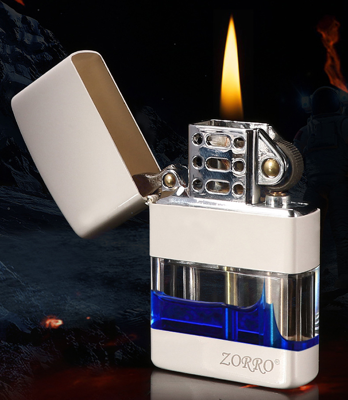 Vỏ Hột Quẹt Bật Lửa Xăng Đá Zorro Z690 Thiết Kế Lộ Thiên - Giao Màu Ngẫu Nhiên