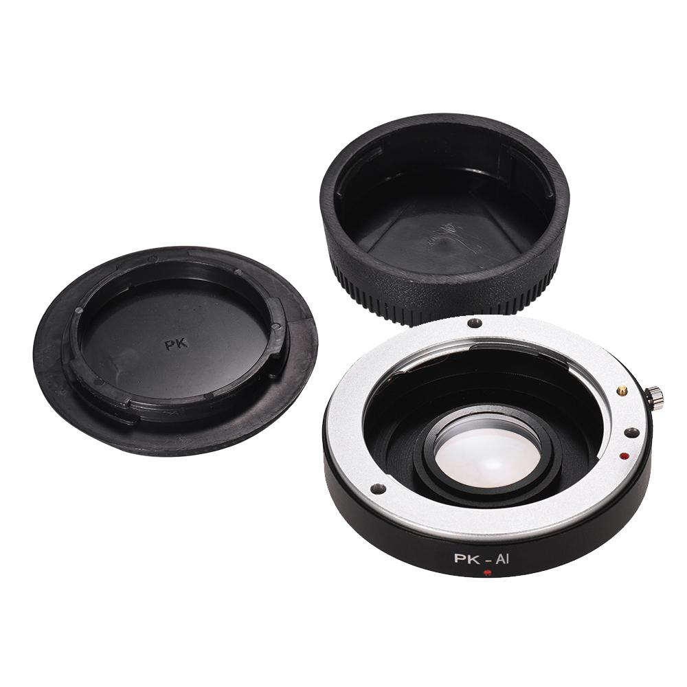 PK-AI Lens Mount Adapter Ring with Optical Glass for Pentax K Mount Lens to Fit for Nikon AI F Mount Camera Body Focus