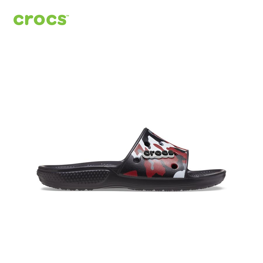 Dép nhựa nam Crocs Classic Slide U Printed Camo Blk/Red - 207280-063