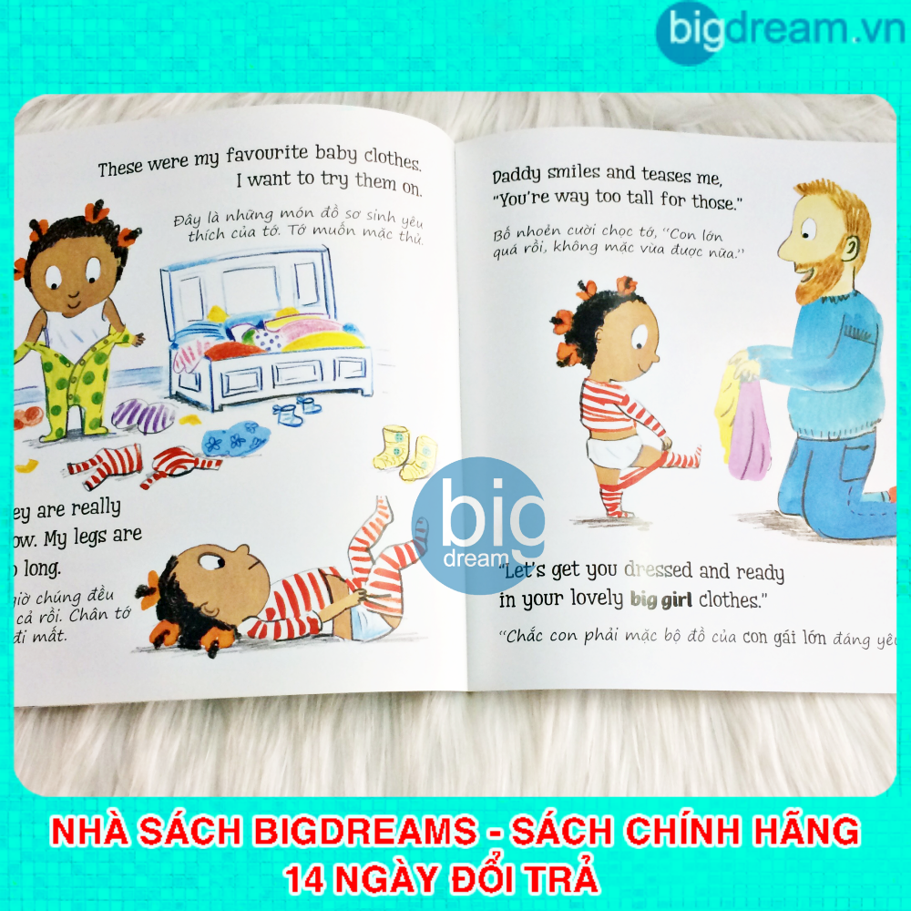 Tớ đã lớn Song ngữ dành cho em bé lớn trong gia đình - Bé có em Tập làm anh chị Truyện kể cho bé trước giờ đi ngủ