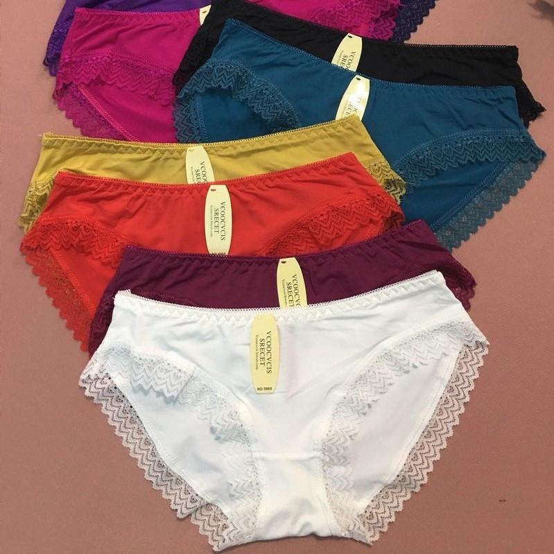 Combo 5 Quần Lót Nữ Su Đúc Thông Hơi Viền Ren Cao Cấp Mã N13