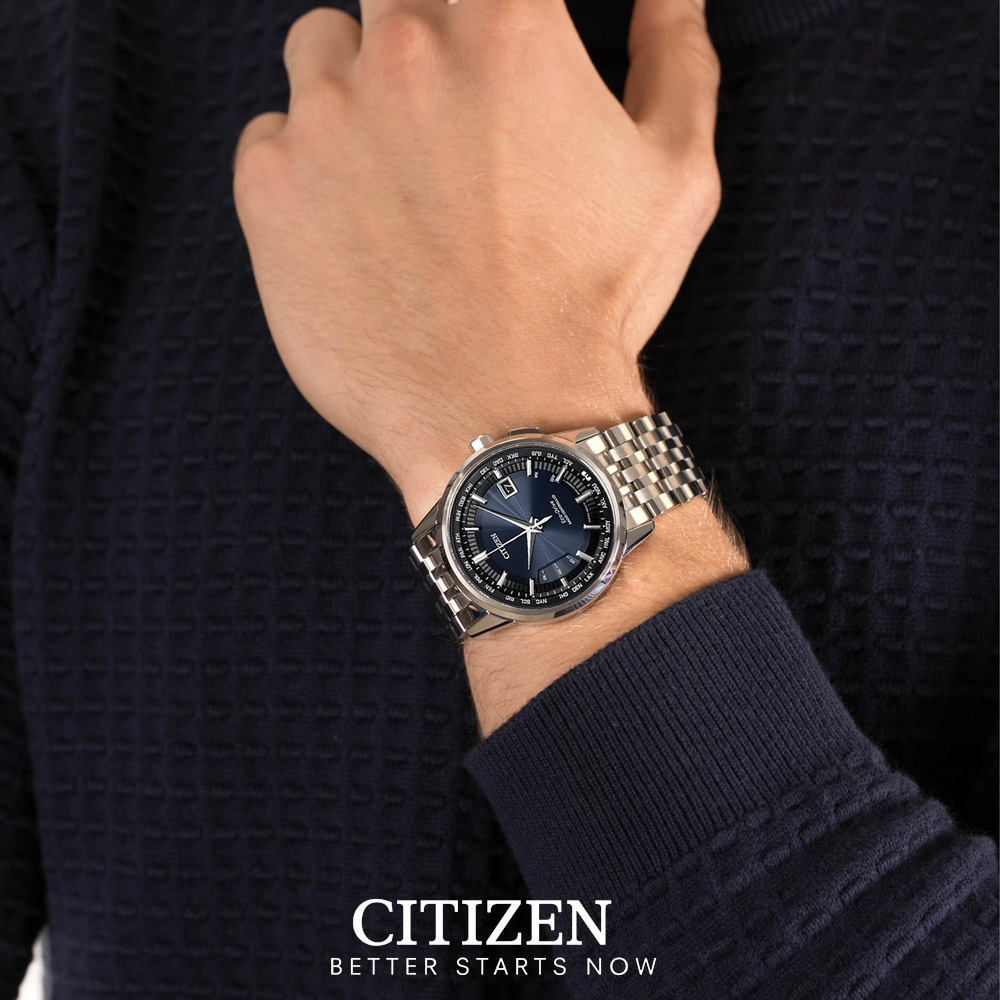 Đồng Hồ Nam Citizen Đa Chức Năng Dây Thép Không Gỉ CB0150-62L - Mặt Xanh (Sapphire)