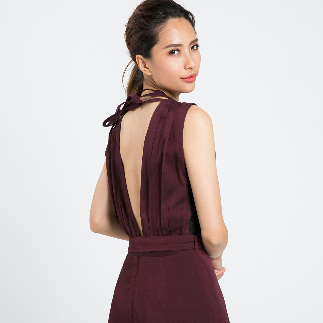 Áo Liền Quần Jumpsuit Hity DRE074 (Tím Mận Plum)