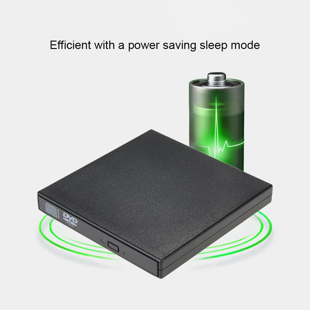 USB 2.0 Portable Slim External DVD/CD-RW Optical Disc Drive Reader Writer Player with Combo CD-RW Burner for MacBook/Air/Pro Laptop PC Desktop