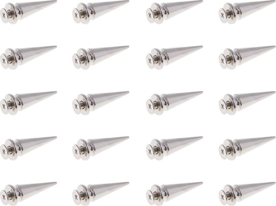 20 Bộ Bạc Kim Loại Nón Vít Kim Loại Studs Leathercraft Rivet PUNK
