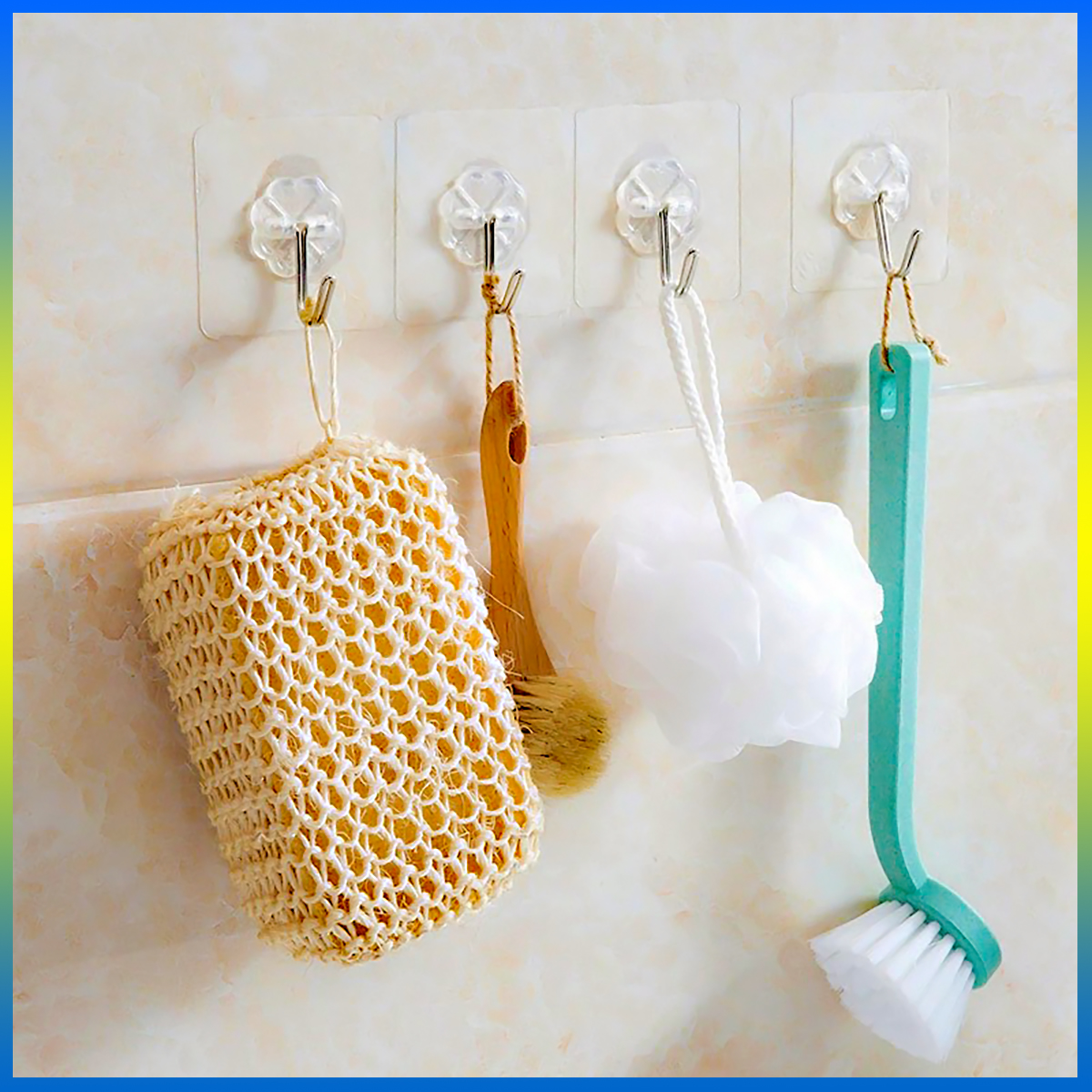 Combo 3 móc treo đồ trong suốt chịu lực tốt - Treo đồ nhà tắm, nhà bếp