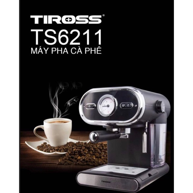 Máy Pha Cafe Espresso Tiross TS6211, Hàng Chính Hãng