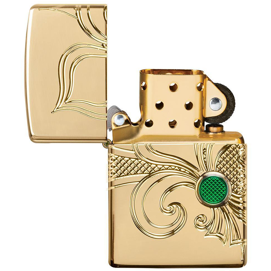 Bật Lửa Zippo 49108 – Zippo Armor Fleur-De-Lis Design Gold Plate