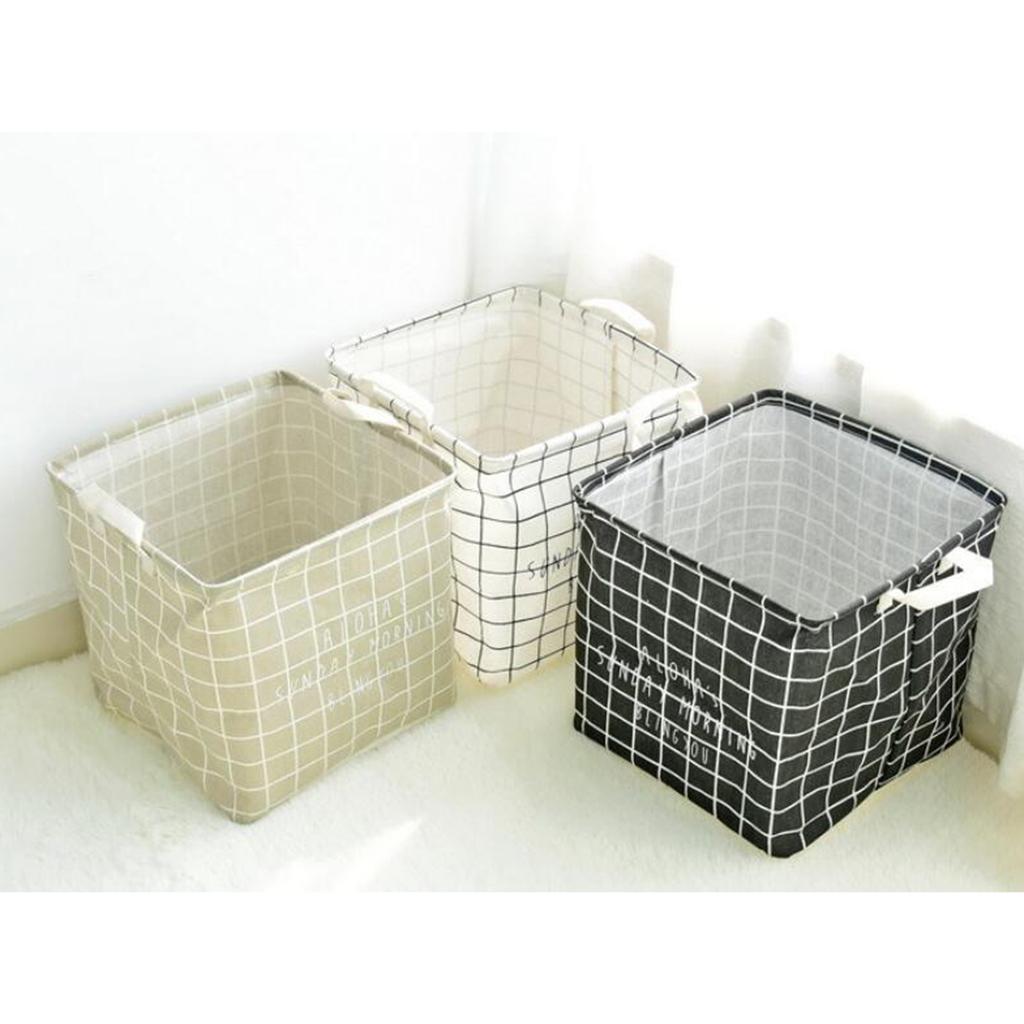 Foldable Clothing Storage Bucket Laundry Basket Organizer Bags