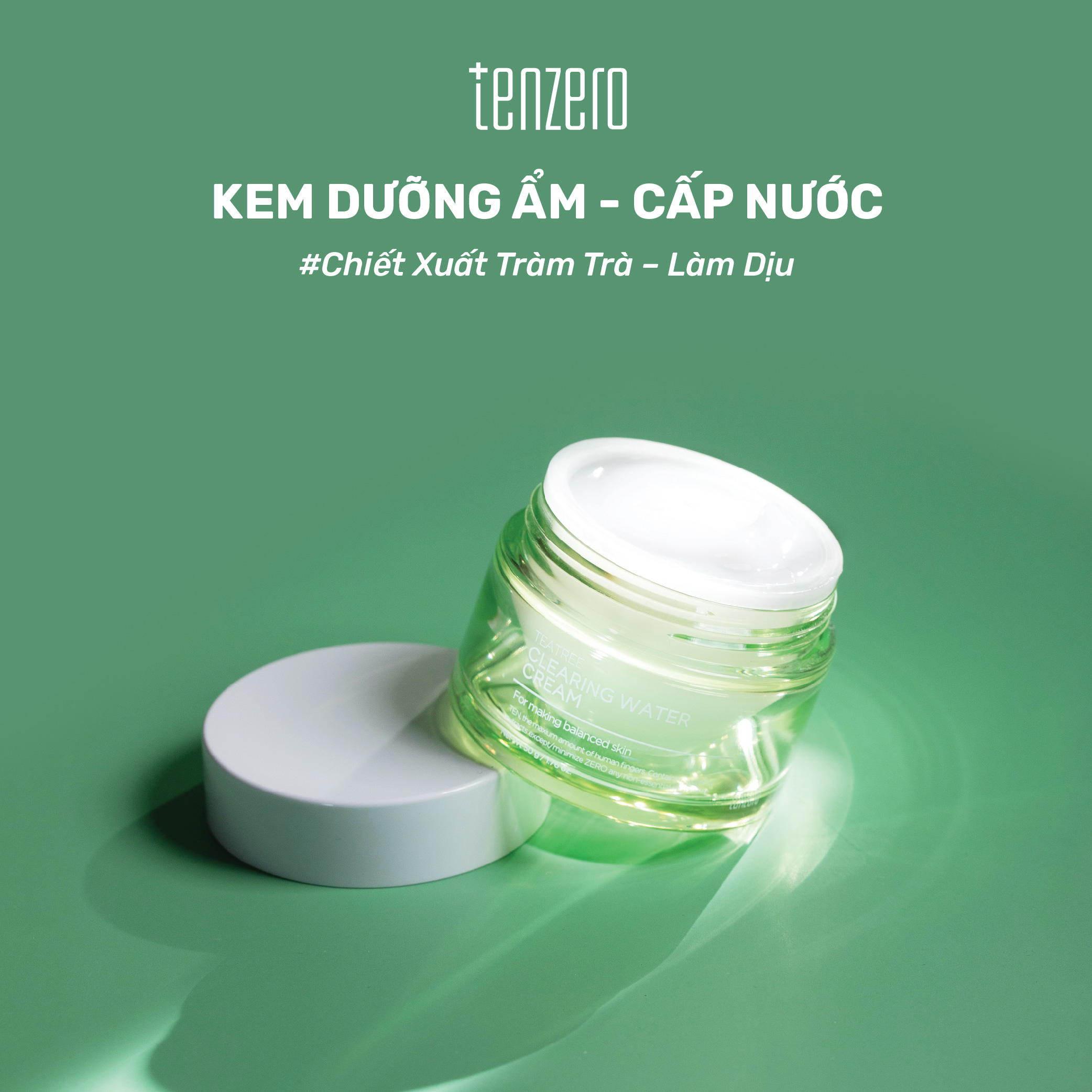 Kem Dưỡng Ẩm, Cấp Nước Tràm Trà Tenzero Teatree Clearing Water Cream 50g