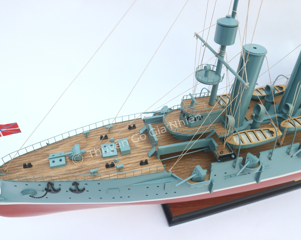 Mô Hình Thuyền Gỗ Trang Trí Phong Thủy Dạng Thuyền Chiến AURORA CRUISER Chính Hãng, Hàng Xuất Khẩu Chất Lượng Cao
