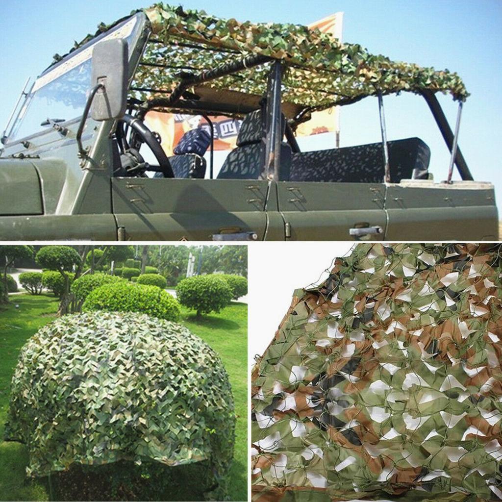 Premium Woodland Camouflage Netting Leaves Shooting Watch Blind Net Tarp Cover