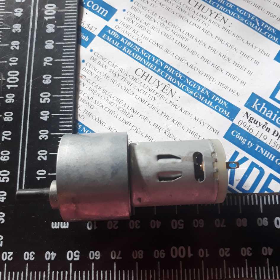 Động cơ giảm tốc RS-385 12Vdc 40V/P trục 6mm VÁT 5mm kde2562