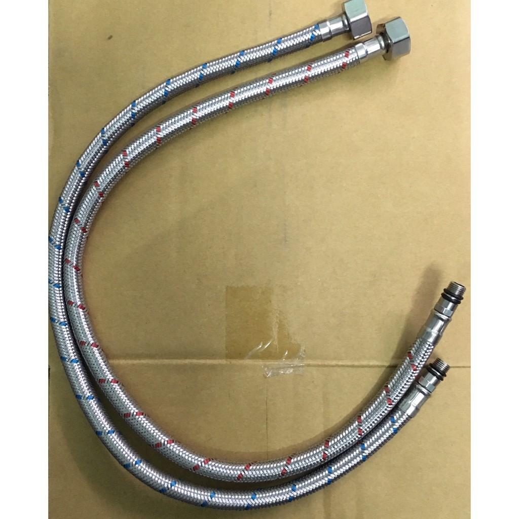 Dây cấp nước nóng - lạnh thép không gỉ dài 60 cm ,dùng cho chậu rửa chén,lavabo.