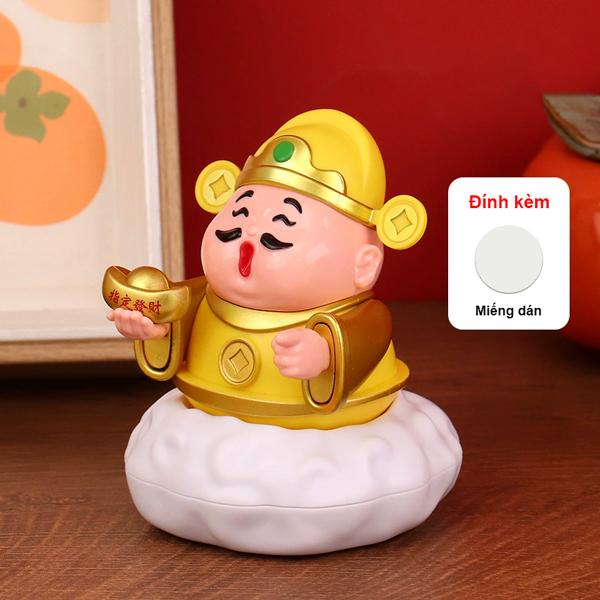 Mô Hình Thần Tài Lắc Đầu - Trang Trí Tết - E1002 - Màu Vàng