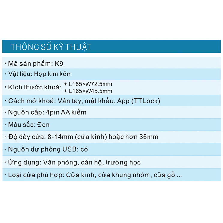 Khóa vân tay Krass K9