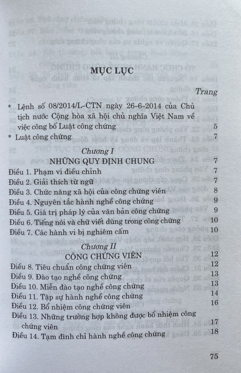 Luật Công Chứng ( Hiện Hành )