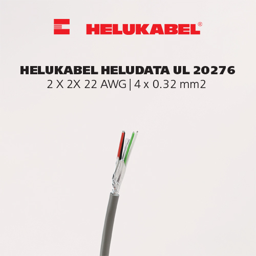 Dây cáp dữ liệu HELUDATA UL 20276 | 2 X 2 X 22 AWG | 4 x 0.32 mm²