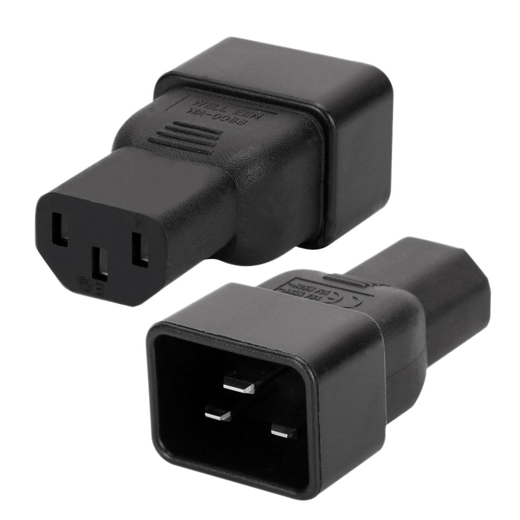 IEC 320 C20 3 Nam Để C13 Cắm Cái Bộ Chuyển Đổi Nguồn Điện Adapter