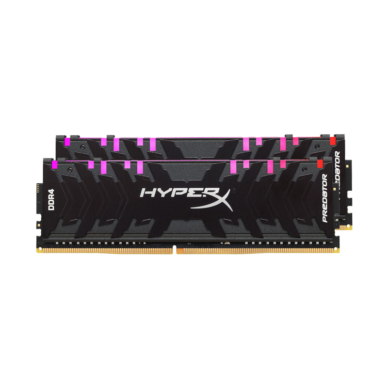 Ram PC Kingston HyperX Predator DDR4 RGB 32GB Bus 3200 Black CL16 XMP (Kit 16GB x 2) HX432C16PB3AK2/32 - Hàng Chính Hãng