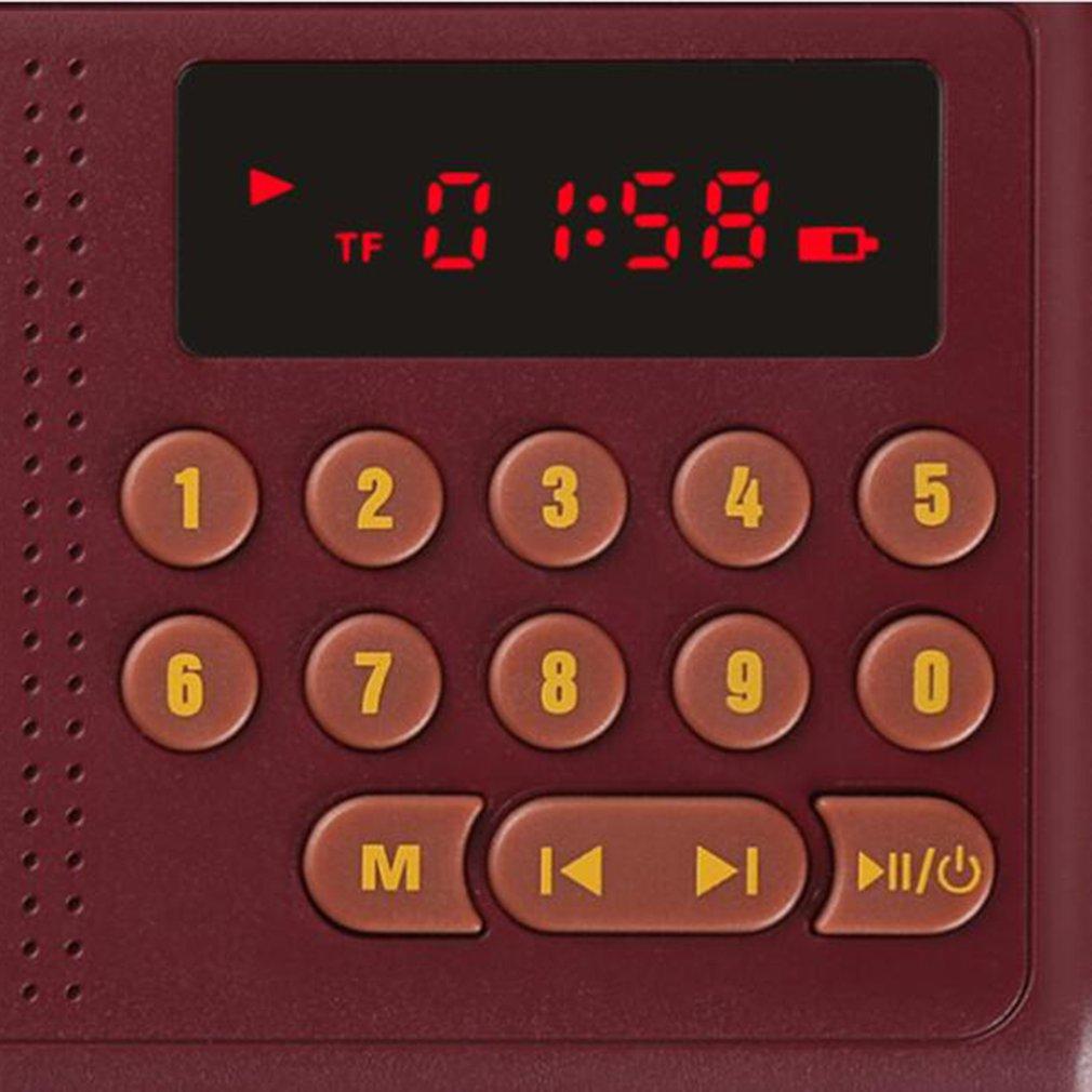 2023 Hot MP3 Âm Thanh Kinh Thánh Trình Phát Loa Hỗ Trợ Thẻ TF/SD Ổ Đĩa Flash USB Đầu Vào Âm Thanh Đầu Ra Tai Nghe Và Đài FM Dropshipping Màu sắc: Đỏ