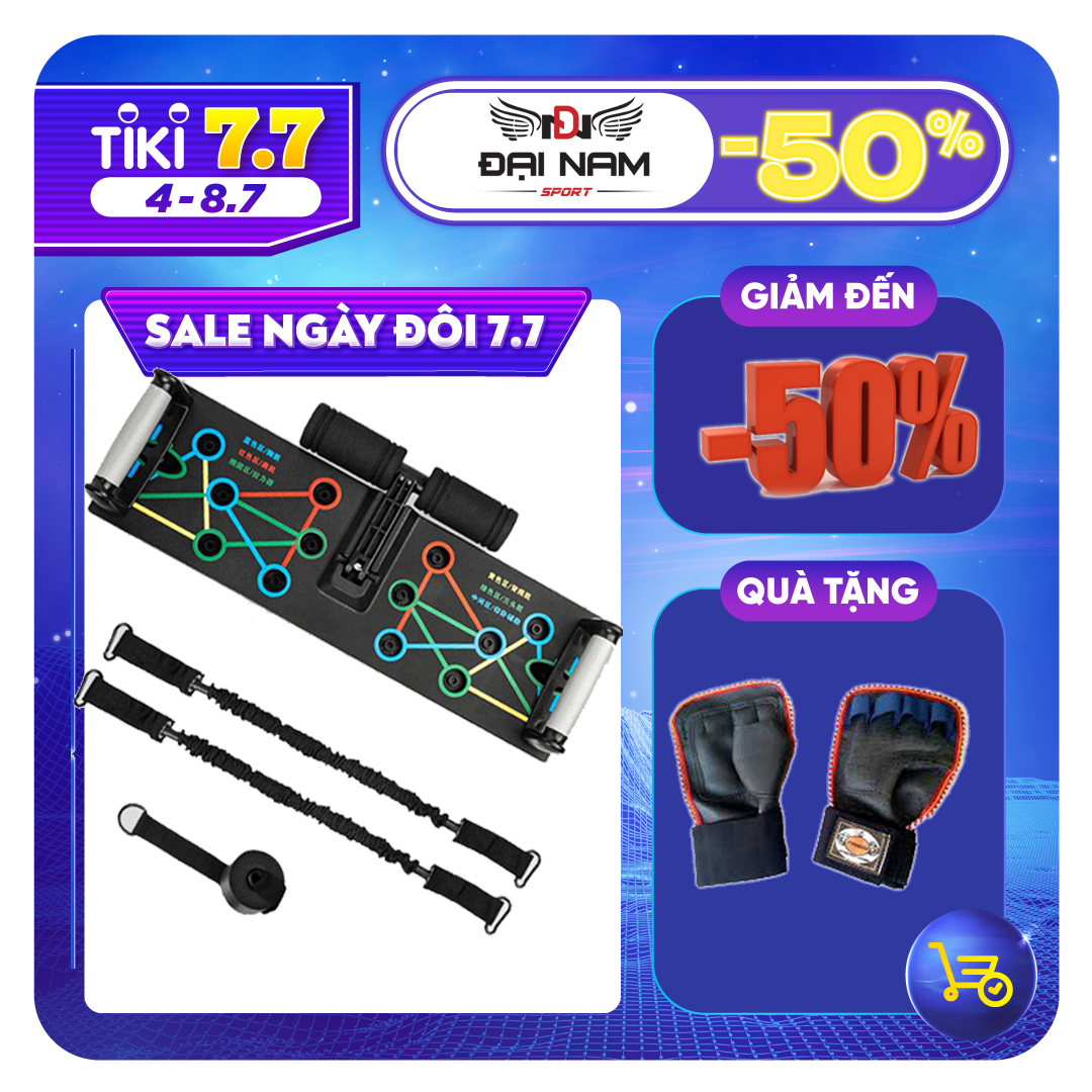 Bộ Dụng Cụ Chống Đẩy Đa Năng 3 Trong 1 Tích Hợp Tập Bụng,Dây Kéo Tay