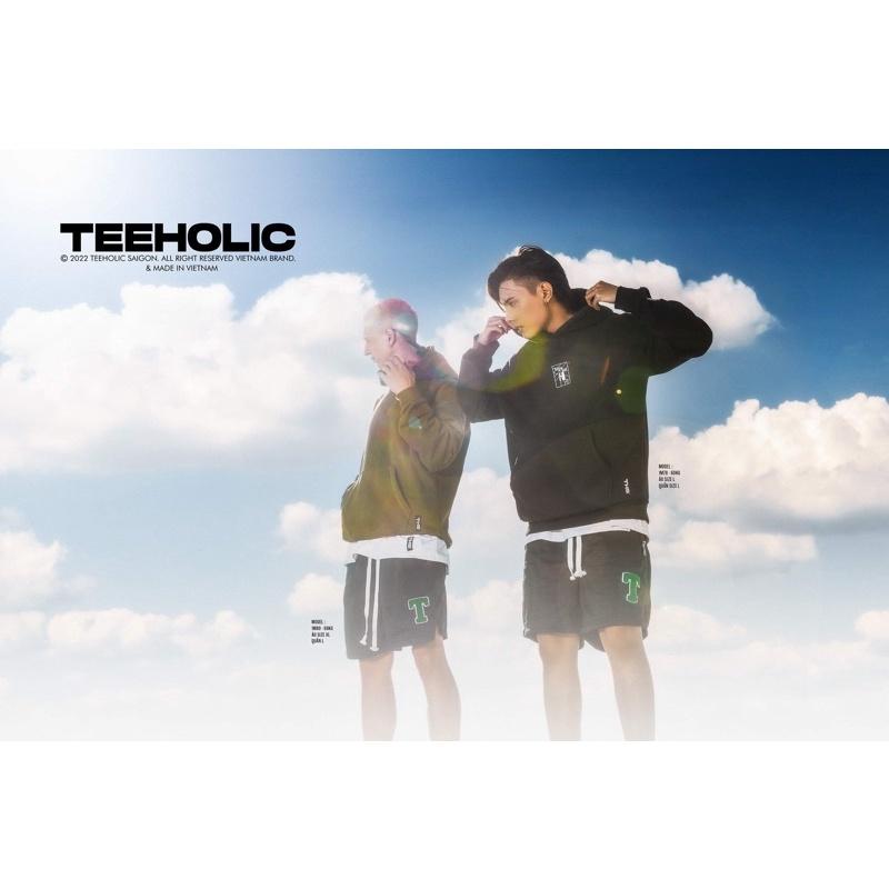 Áo Hoodie Unisex Thêu Logo TeeHolic Màu Xanh Rêu