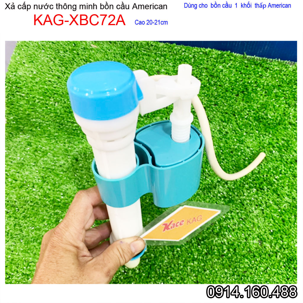 Cụm phao cấp nước bồn cầu KAG-XBC72A cao 21cm, cột cấp nước cho xí bệt 1 khối thấp nhựa 100% lắp vừa 99% các loại