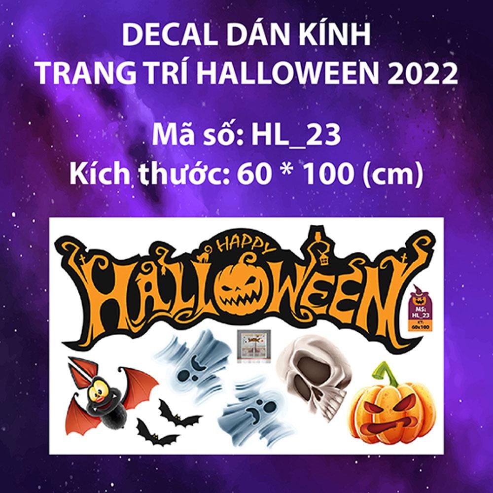 DECAL TRANG TRÍ HALLOWEEN 2022 COMBO ĐÊM HALLOWEEN RÙNG RỢN