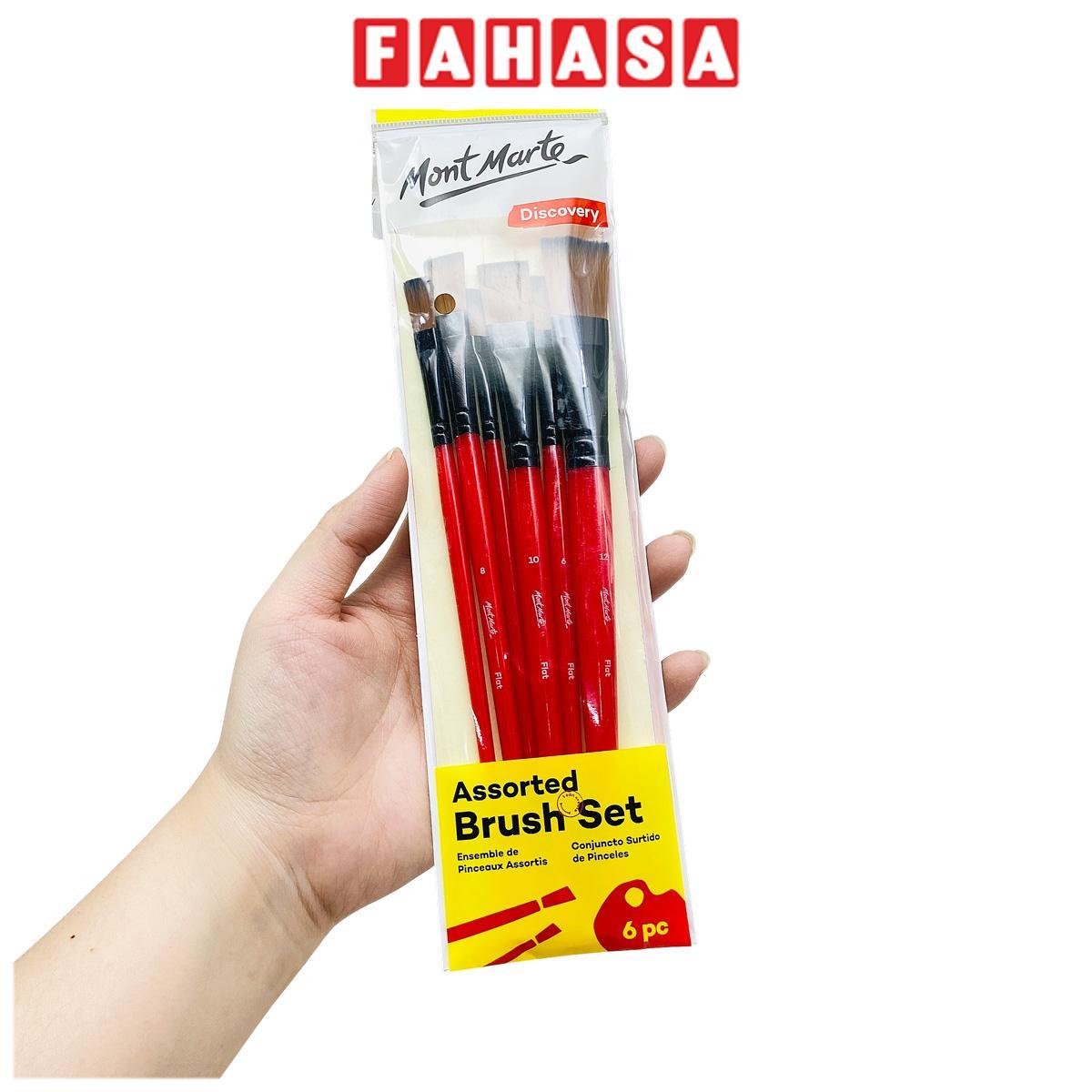 Bộ 6 Cọ Vẽ Assorted Brush - Mont Marte BMHS0064