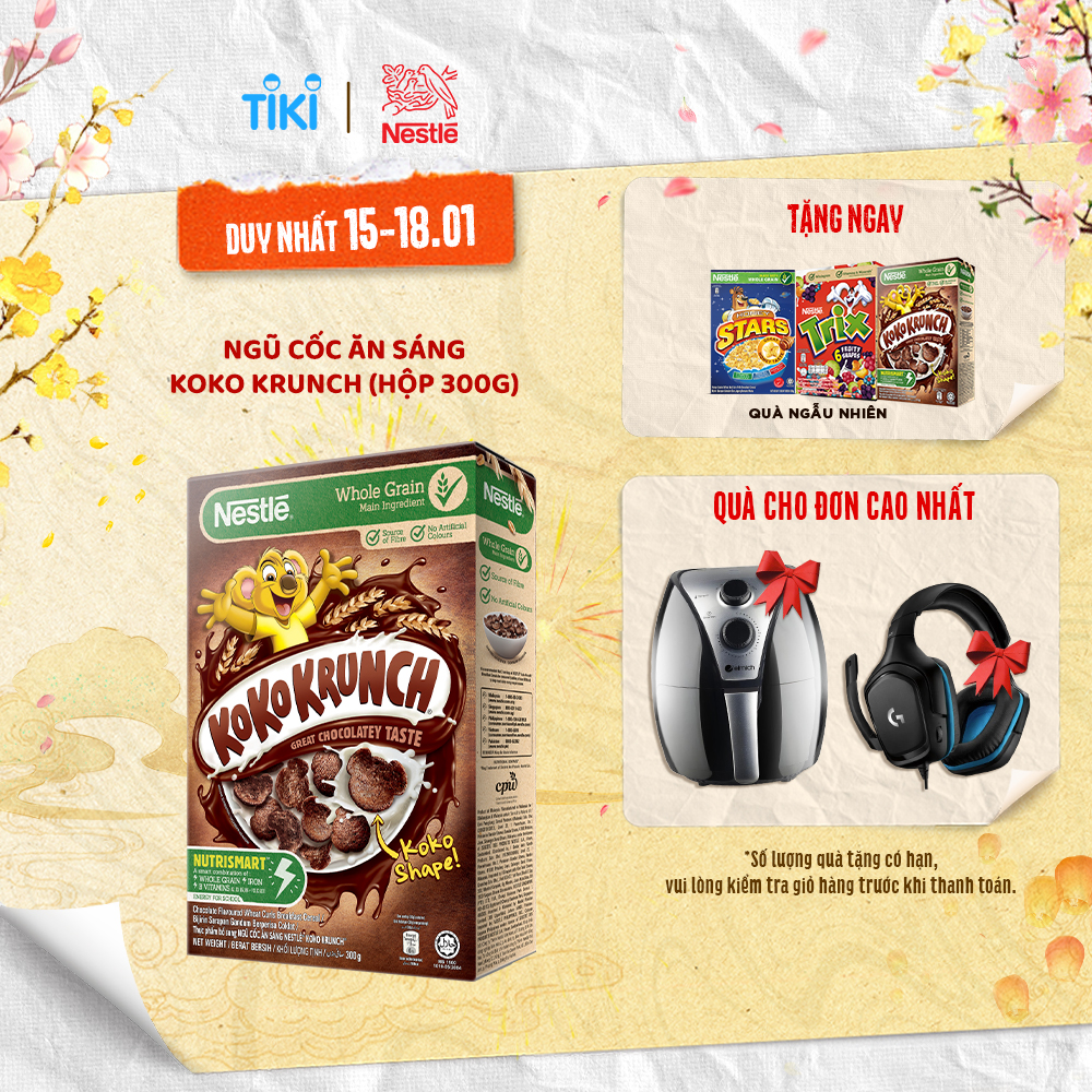 Mua 1 Tặng 1 - Ngũ Cốc Ăn Sáng Vị Ngẫu Nhiên] Ngũ cốc ăn sáng KOKO KRUNCH