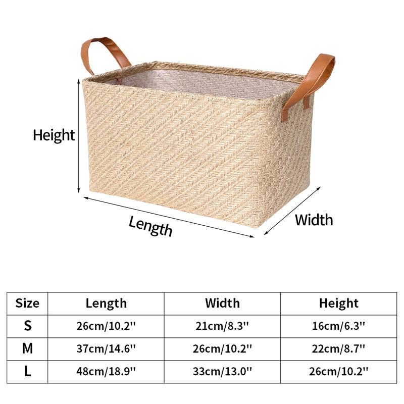 Giỏ đựng quần áo bằng sợi đay có thể gấp gọn tiện dụng