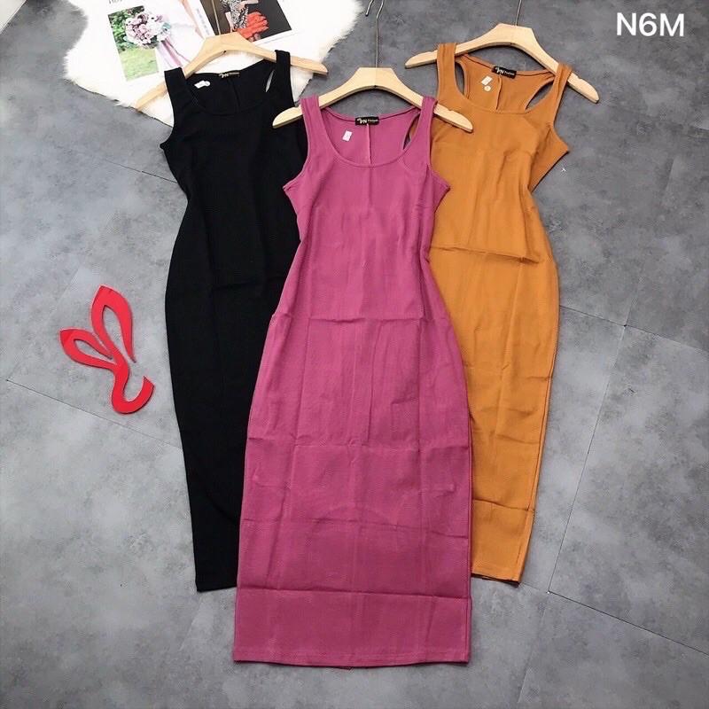 ĐẦM THUN ÔM BODY BA LỖ VỀ ĐỦ MÀU SẮC LUÔN NHA CẢ NHÀ