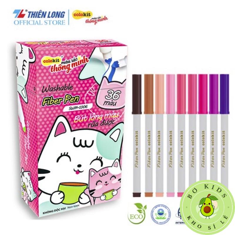 Bút Lông Màu Fiber Pen Thiên Long (SWM-C006) - 36 màu phiên bản mới rửa được bokisd.store blogtamsu hbq