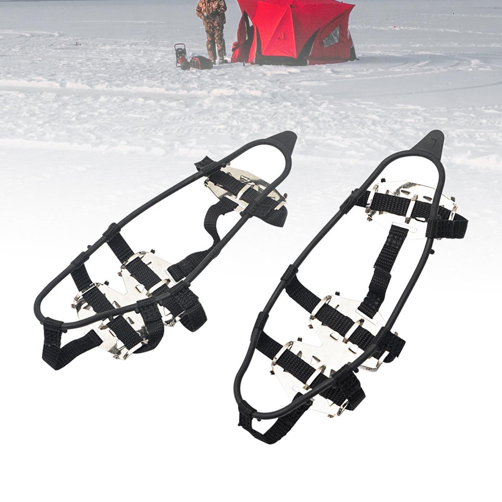Ice Snow Crampons Snow Grips 24 Tooths Traction System Shoe Cover Crampon for Snow Boot Fishing Outdoor Walking