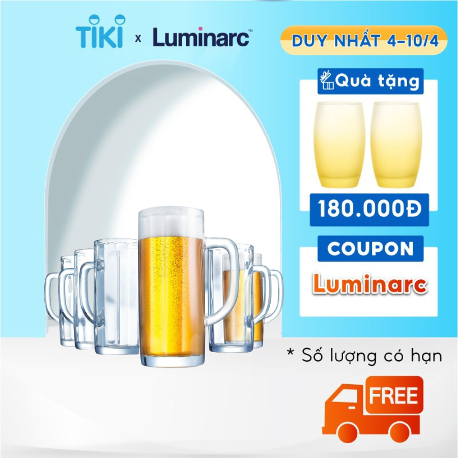 Bộ 6 Ly Bia Thuỷ Tinh Luminarc Mindel 380ml -  LUMIG2617