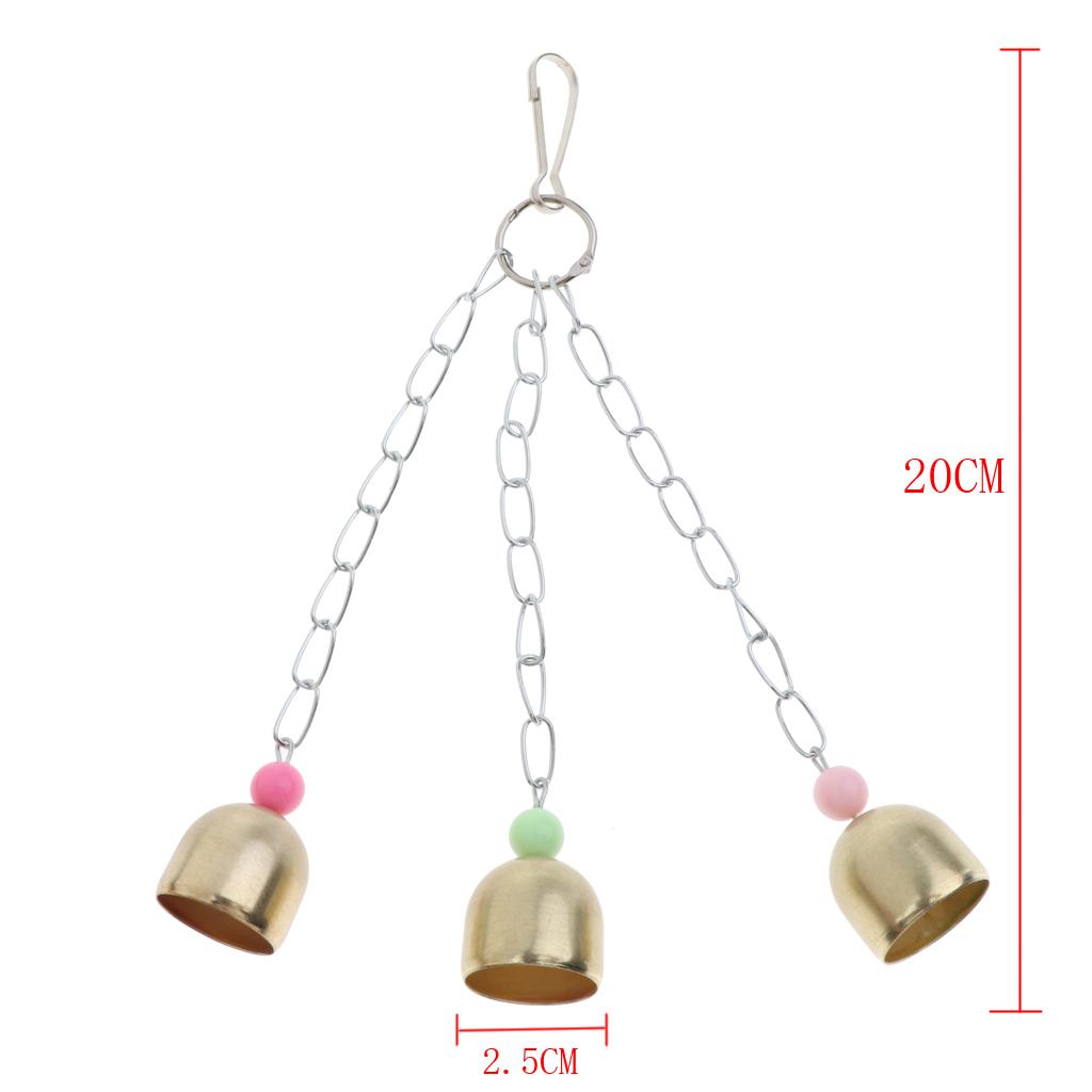 Bird Swing Toys with 3-Bells Parrot Cage Hammock Ladder Hanging Chewing Toy