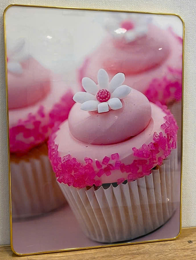 (HCM) Tranh treo tường tráng gương bánh sinh nhật, bánh kem trang trí tiệm bánh kèm đinh treo