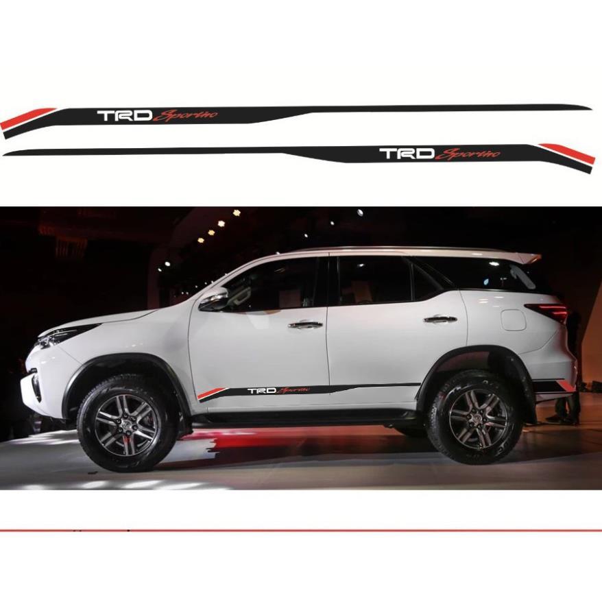 Tem xe ô tô phong cách TRD - xe 7 chỗ, tem dán sườn xe TRD WRAP4 KT 174x15cm