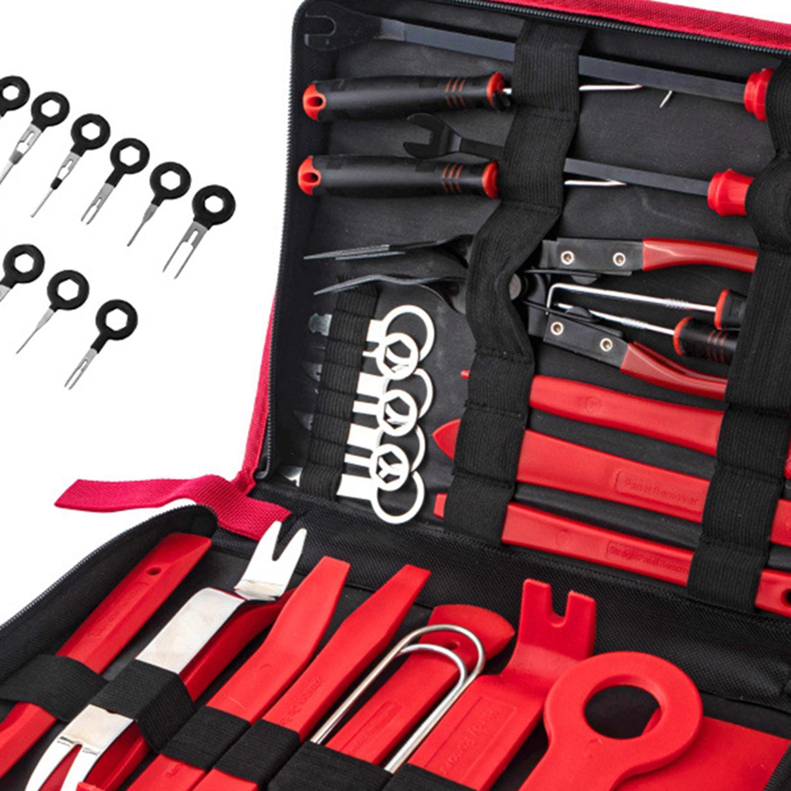 39Pcs Car  Removal Tool  Car Repair Tool with Storage Bag Precision Upholstery Repair Pry  Pry Tool Set for Stereo Door Panel