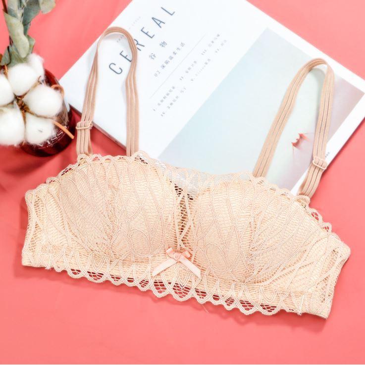 Áo Lót Ren Quây Không Gọng Nâng Ngực Lót Cotton Thoáng Khí, Phù Hợp Với Ngực Nhỏ B389