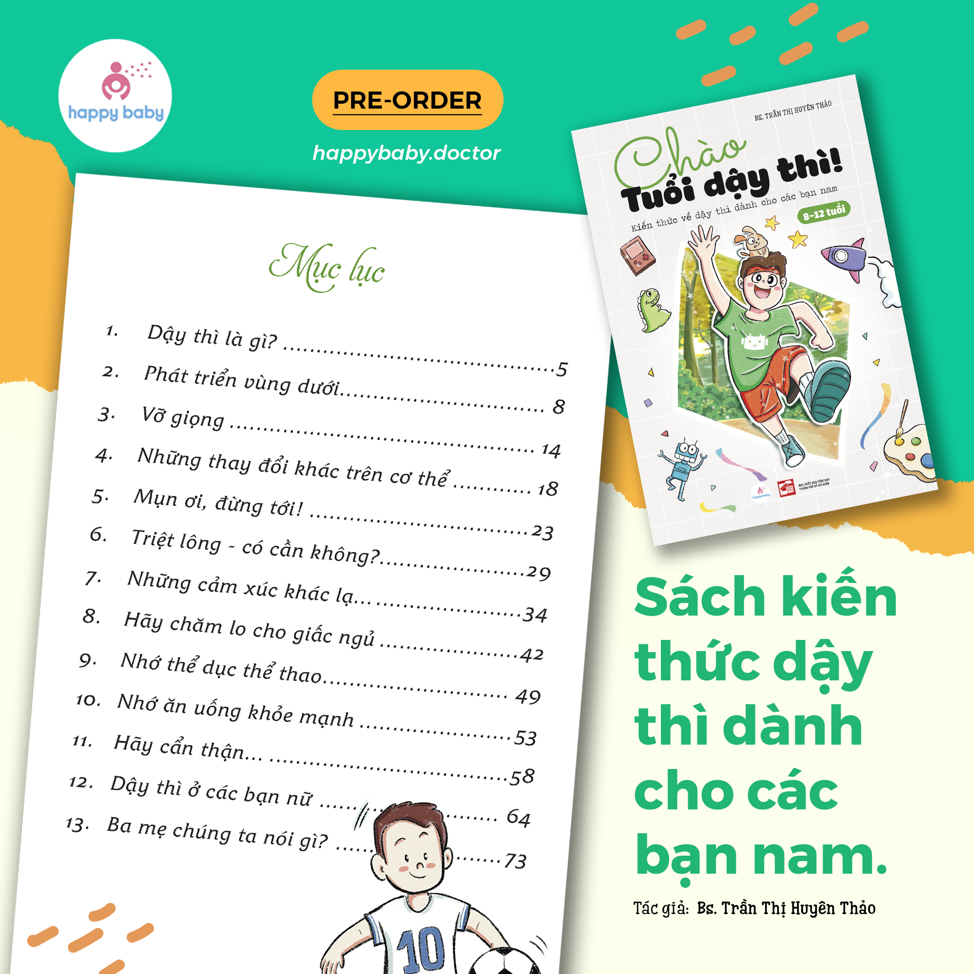 CHÀO TUỔI DẬY THÌ! Kiến thức về dậy thì dành cho các bạn NAM (8-12 tuổi)