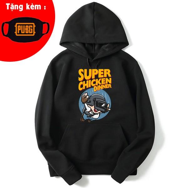 HOODIE PUBG chibi  tặng kèm bịt mặt PUBG cực ngầu