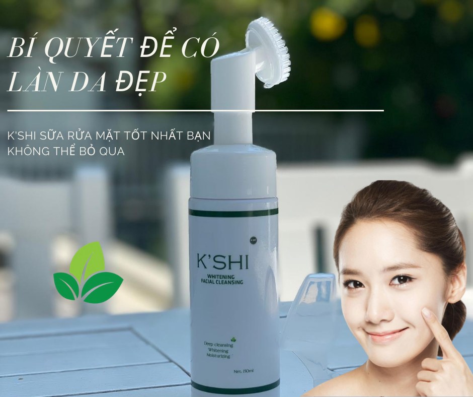 Sữa Rửa Mặt K'shi Có Đầu Cọ Massage Tạo Bọt, Làm Sạch Sâu Bụi Bẩn Bã Nhờn Ngăn Ngừa Mụn, Dưỡng ẩm Trắng Sáng Da Kshi