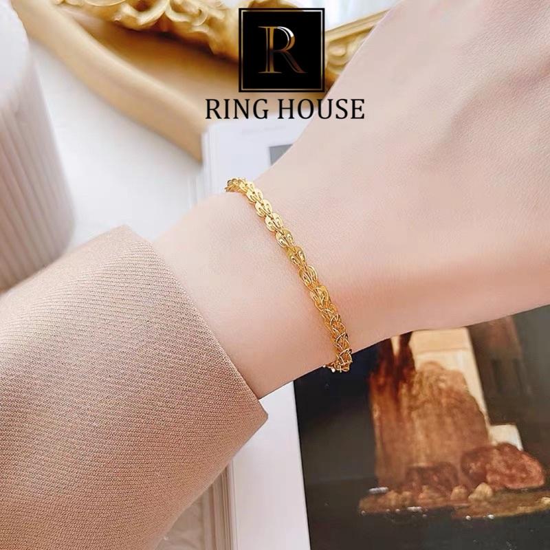 Lắc Tay Vòng Tay Nữ Titan Không Phai Màu Phụng Vàng Gold Đẹp