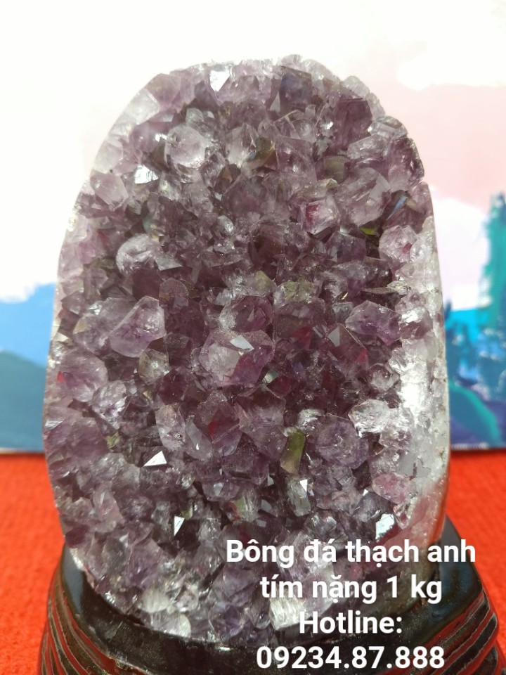 Bông Đá Thach Anh Tím Tự Nhiên Loại A - Đá Phong Thủy