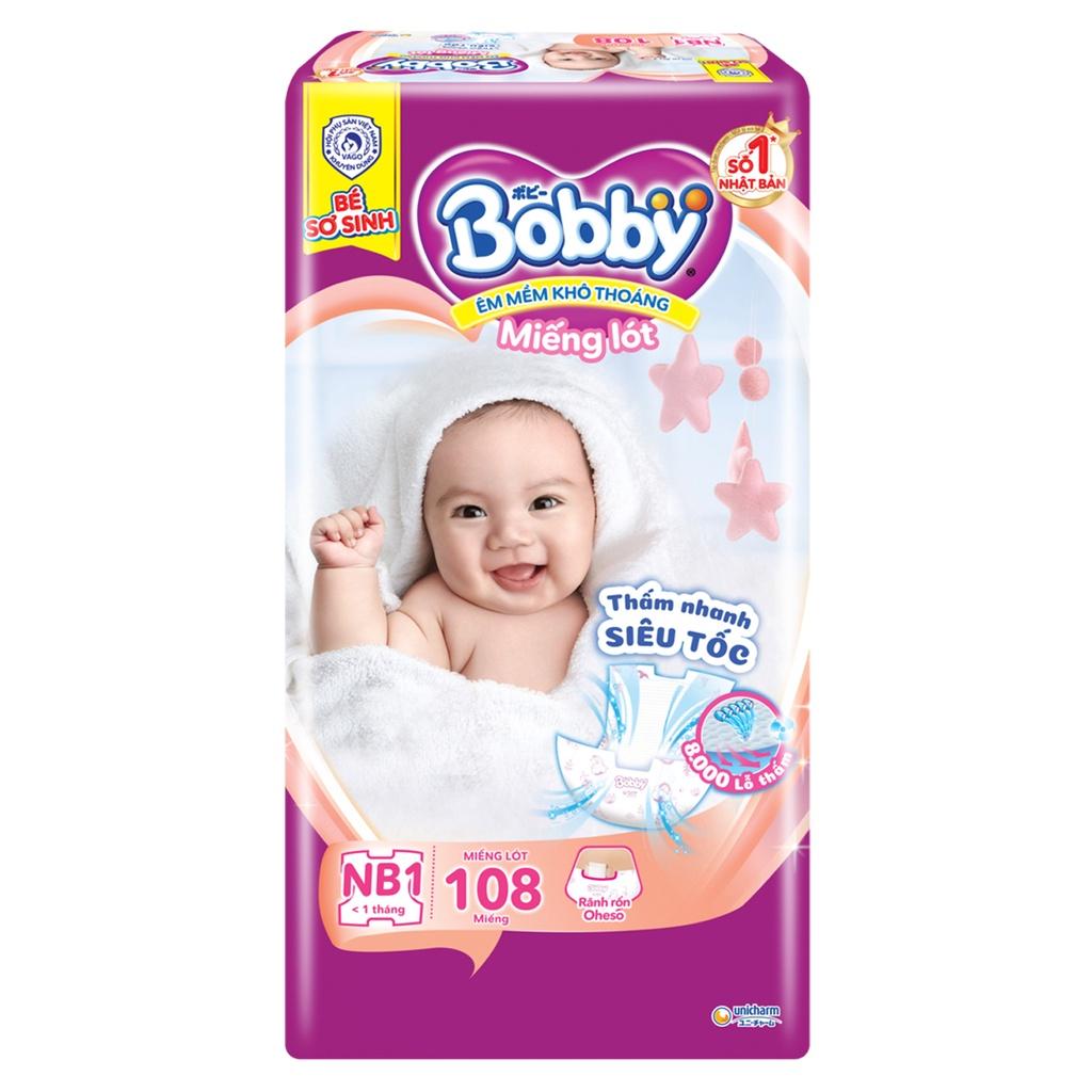 Bỉm Bobby Newborn1 New 108pcs (Miếng lót)