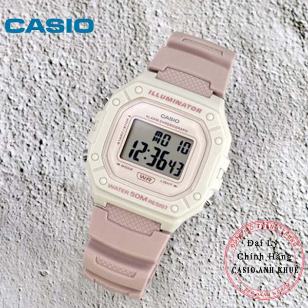 Đồng Hồ Casio W-218HC-4A2VDF Dây Nhựa - Mặt Vuông - WR50M